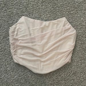 Cream Zip Up Corset Top